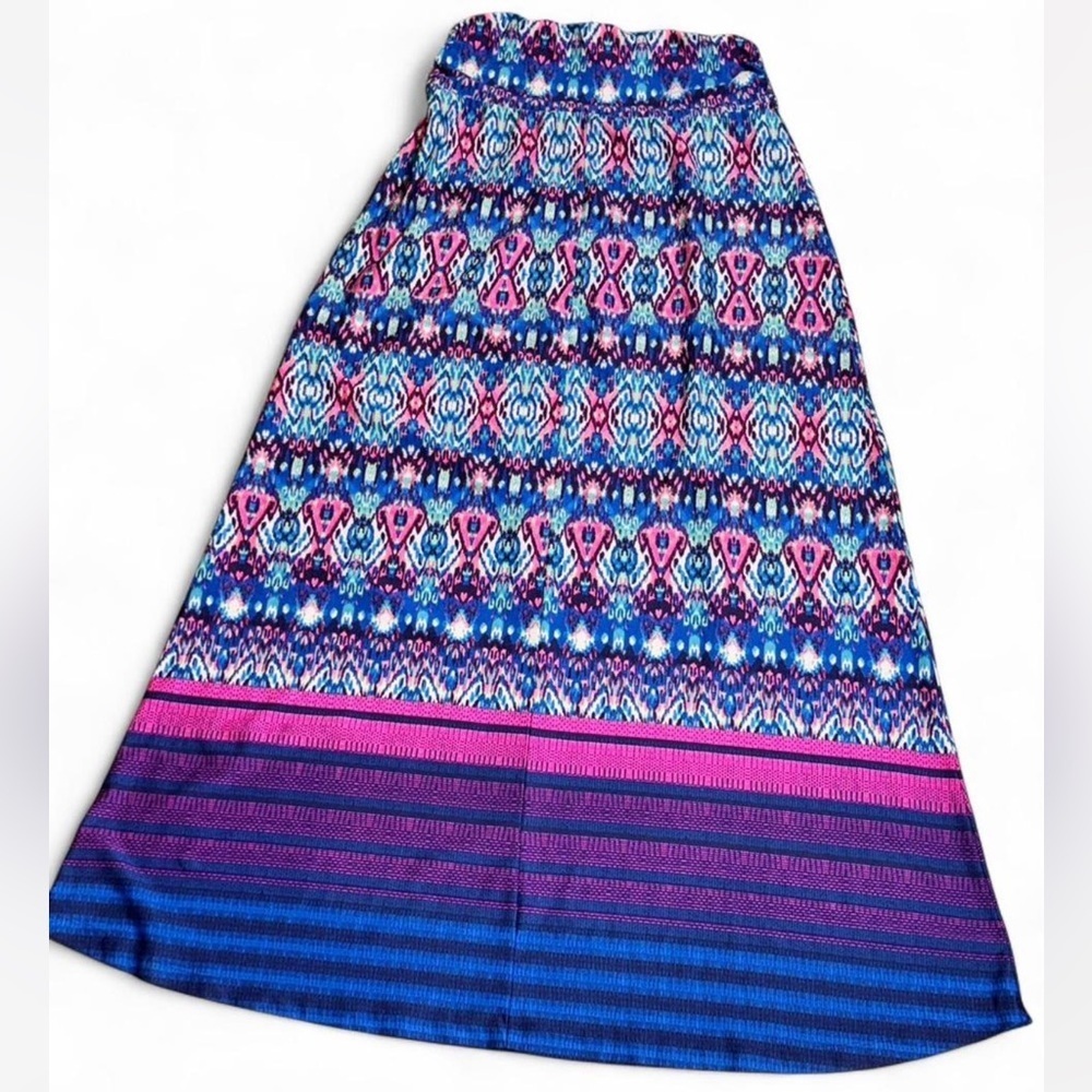 Signature Studio Blue and Pink Maxi Skirt - Picture 5 of 5